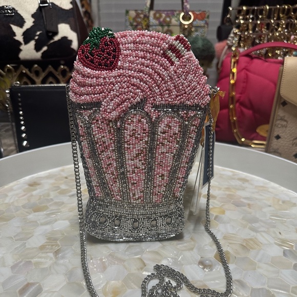 Marshalls Handbags - NWT Viral Marshall’s strawberry shake w/straw beaded handbag so unique!